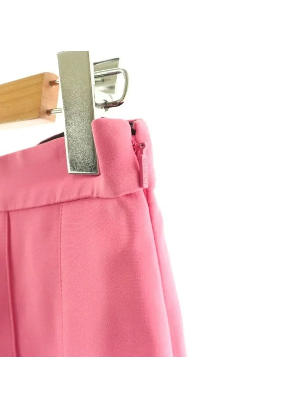 Gucci Tuck Skirt Wool Silk 38 Pink SY - Picture 3 of 8